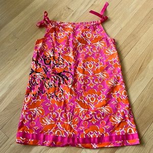 Hanna Andersson Size 130 (6-7 girls) pink and orange dress